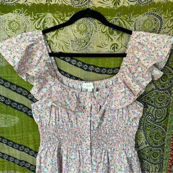 NWOT Mable x Anthropologie Garden Party Cropped Jumpsuit Size Large - Picture 3 of 16